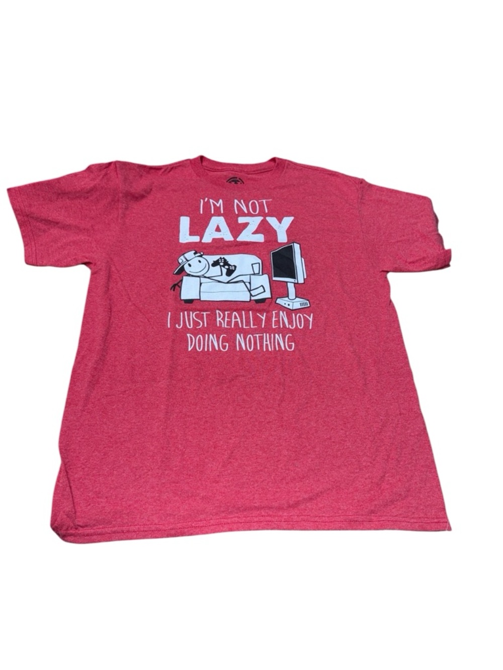 Graphic Tee - "I'm Not Lazy" Red T-Shirt Kids